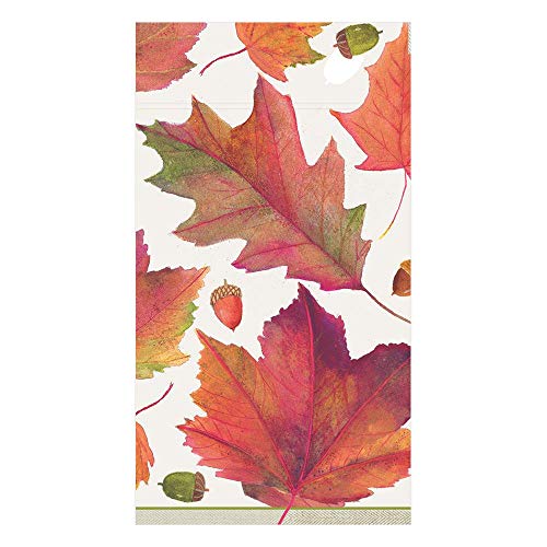 Caspari Watercolor Leaves Servietten Cocktail Stoff/Papier, Mehrfarbig, Stoff, Mehrfarbig, 16.25x20x0.02 cm von Caspari