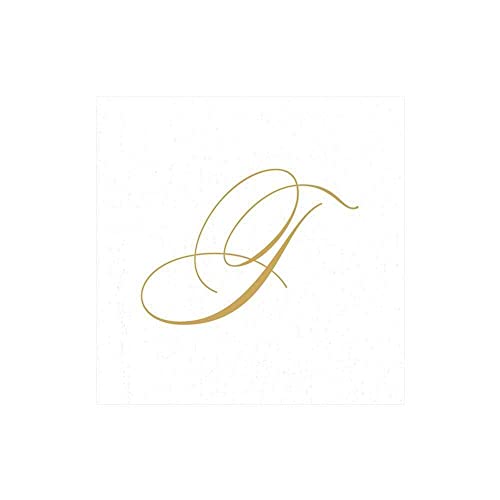 Entertaining with Caspari Cocktail-Servietten, Monogramm Initiale T, Weiß, 30 Stück Entertaining with Caspari Cocktail-Servietten, Monogramm Initiale T, Weiß, 30 Stück von Caspari