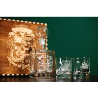 Whisky-Dekanter-Set, Personalisierte Whiskygläser, Der Kraken, Lass Den Kraken Frei von CasperCreationCrafts