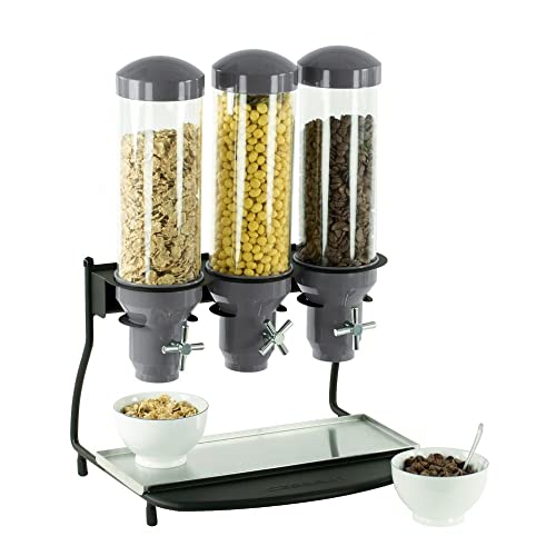 Casselin CDC3 Müsli-Spender mit 3 Röhren, Acrylnitril-Butadien-Styrol (ABS), Rvs von Casselin