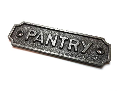 Cast Iron Pantry-Schild, 120 mm x 33 mm. von Cast Iron