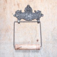 Toilettenpapierhalter Mit Löwengesicht, Gusseisen, Vintage-Finish, Ce37 von CastIronHardwares