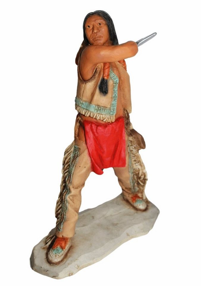 Castagna Dekofigur Native American Figur Gall Kriegshäuptling Pizi Matohinshdar Skulptur 15,5 cm stehend mit Messer von Castagna