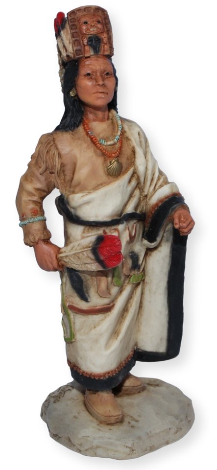 Castagna Dekofigur Native American Figur Seattle Häuptling Duwamish H 17 cm mit Kopfschmuck und Feder Dekofigur Castagna von Castagna