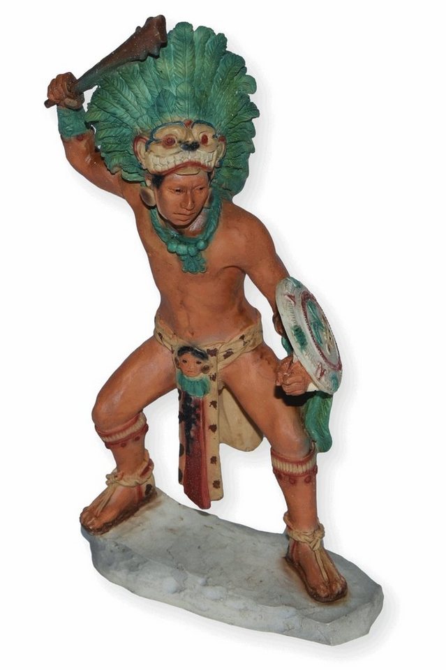 Castagna Dekofigur Maya Krieger H 18 cm Dekofigur Figur Native American Castagna von Castagna