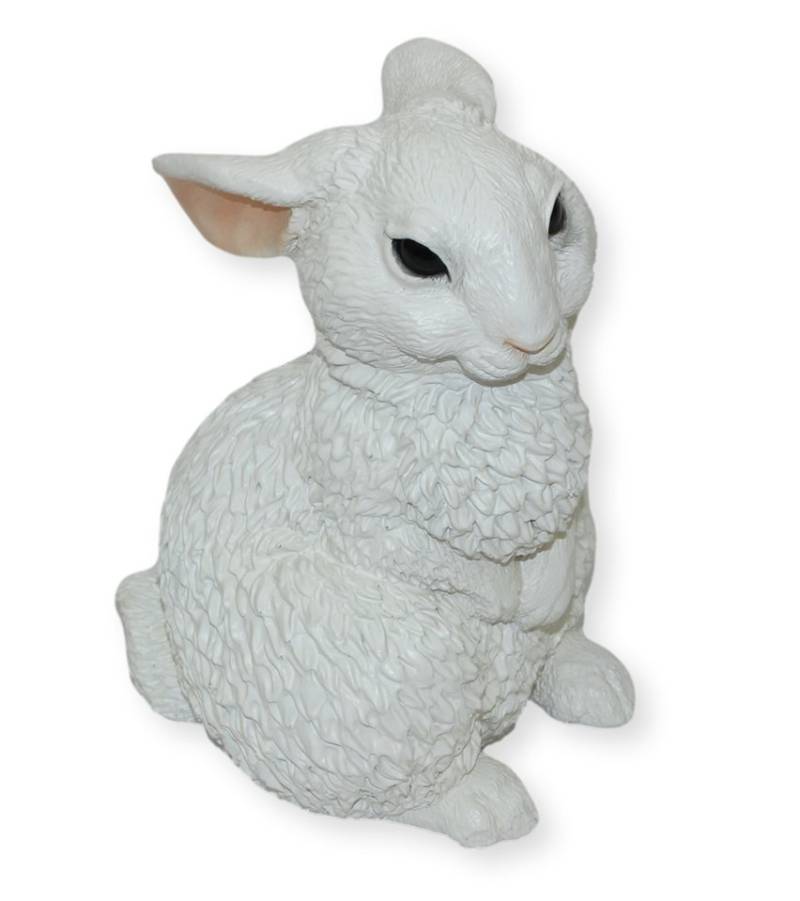 Castagna Tierfigur Deko Figur Hase weiß sitzend Kollektion Castagna aus Resin H 19 cm von Castagna