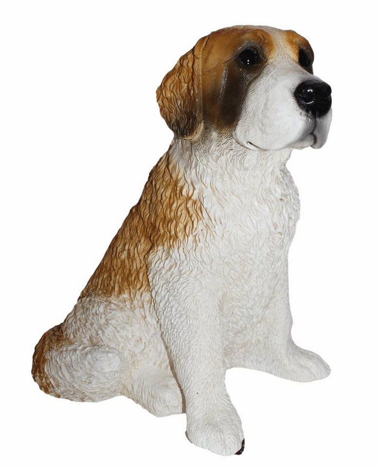 Castagna Tierfigur Deko Figur Hund Bernhadiner Hundefigur Saint Bernard sitzend Kollektion Castagna aus Resin H 32 cm von Castagna