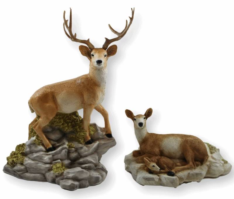 Castagna Tierfigur Dekofigur Hirsch und Reh Kollektion Castagna aus Resin H 15-37 cm von Castagna