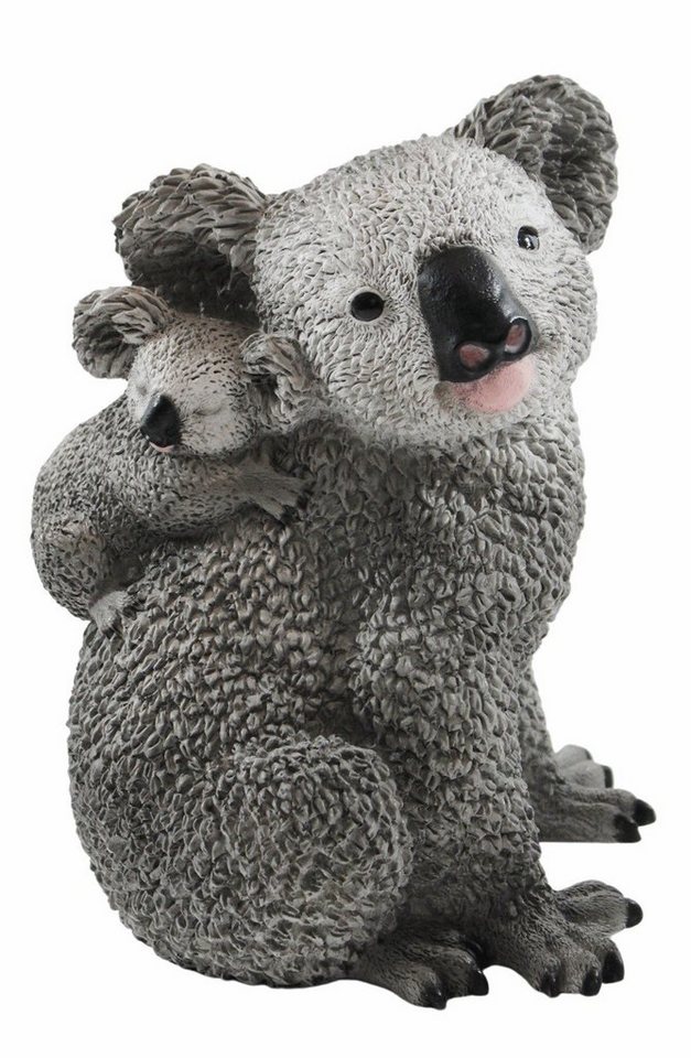 Castagna Tierfigur Dekofigur Koala Koalafigur Koalabär mit Baby auf dem Rücken Kollektion Castagna aus Resin H 23 cm von Castagna