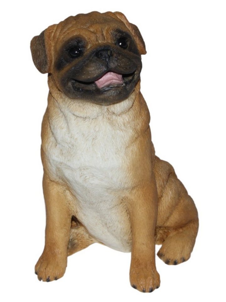 Castagna Tierfigur Dekofigur Mops H 11,5 cm Deko Hund Figur Kollektion Castagna von Castagna