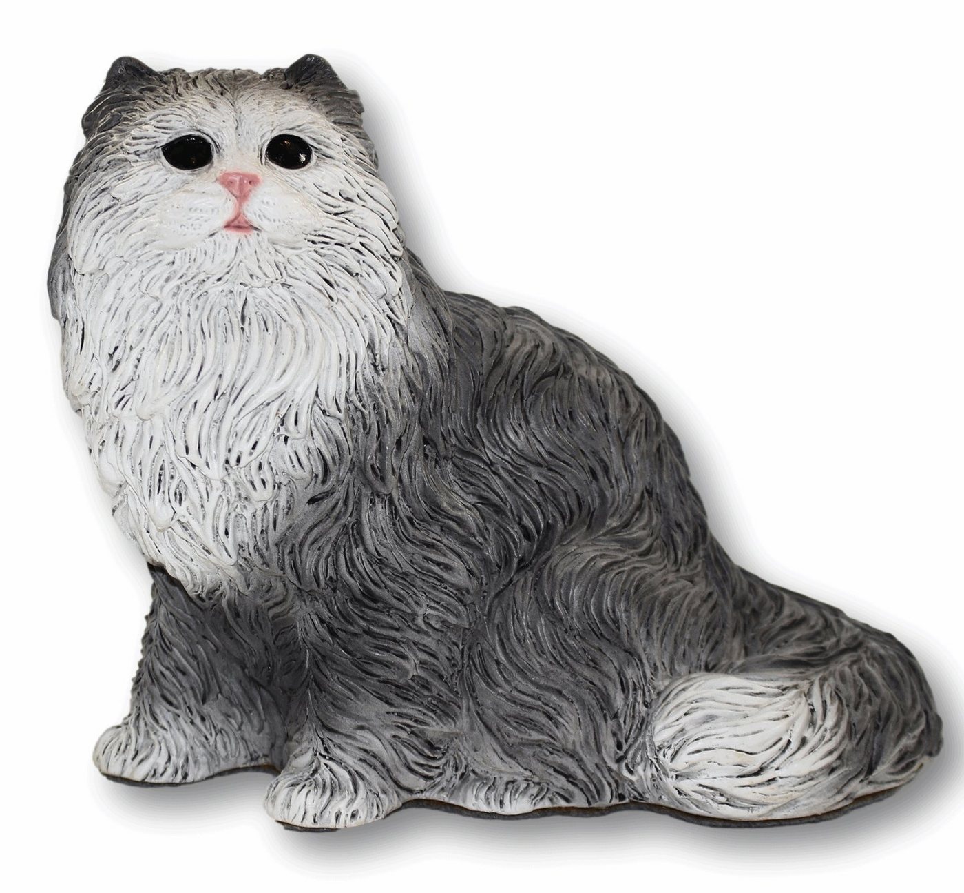 Castagna Tierfigur Dekofigur Persische Katze Katzenfigur Kätzchen sitzend grau Kollektion Castagna aus Resin H 24 cm von Castagna