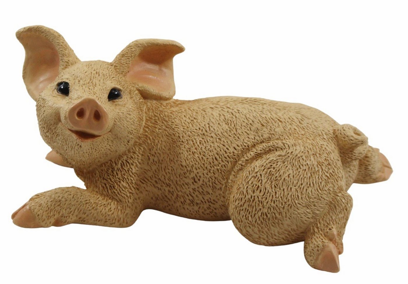 Castagna Tierfigur Dekofigur Tierfigur Schwein Ferkel Schweinchen liegend natur Kollektion Castagna aus Resin H 10 cm von Castagna