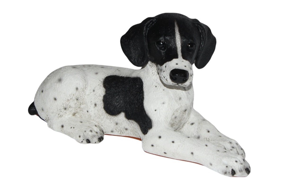 Castagna Tierfigur Figur Englischer Pointer Welpe schwarz gefleckt Castagna H 18 cm von Castagna