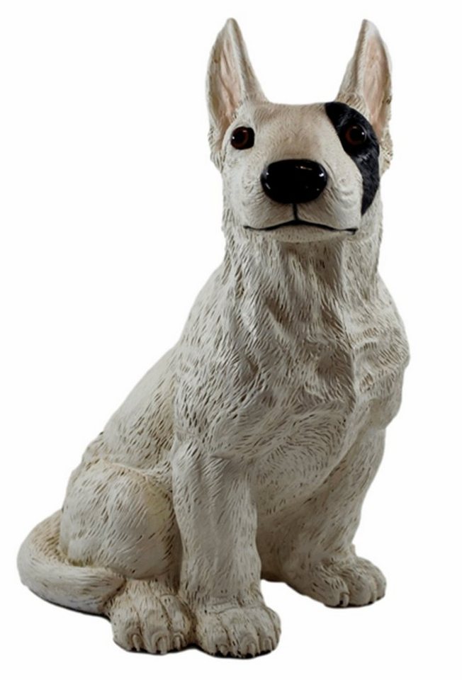 Castagna Tierfigur Figur Hund Bull Terrier weiß Kollektion Castagna aus Resin H 32 cm von Castagna