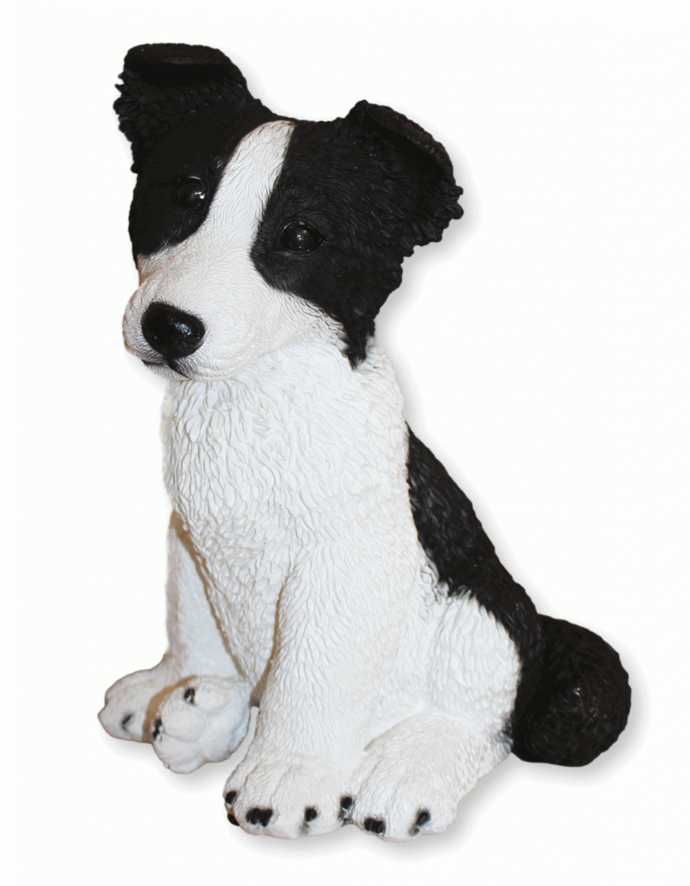 Deko Figur Hund Border Collie Welpe Hundefigur sitzend Kollektion Castagna aus Resin H 27 cm von Castagna