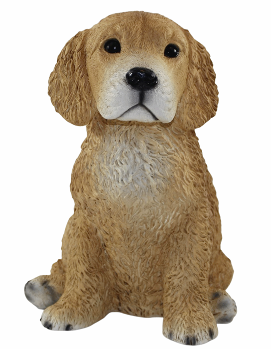 Deko Figur Hund Golden Retriever Welpe Hundefigur sitzend Kollektion Castagna aus Resin H 24 cm von Castagna