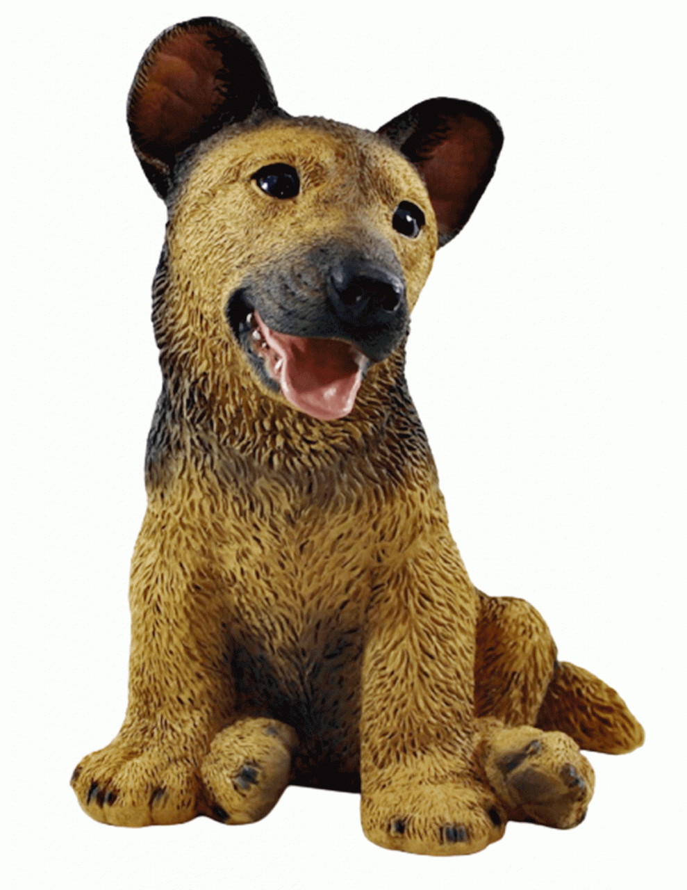 Deko Figur Hund Schäferhund Welpe Hundefigur sitzend Kollektion Castagna aus Resin H 27 cm von Castagna