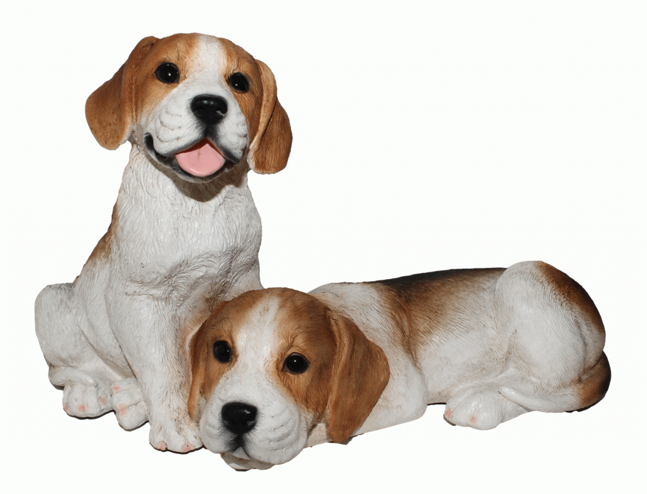 Deko Figur Hund britische Beagle Welpen Hundefigur Hundewelpen Kollektion Castagna aus Resin H 20 cm von Castagna