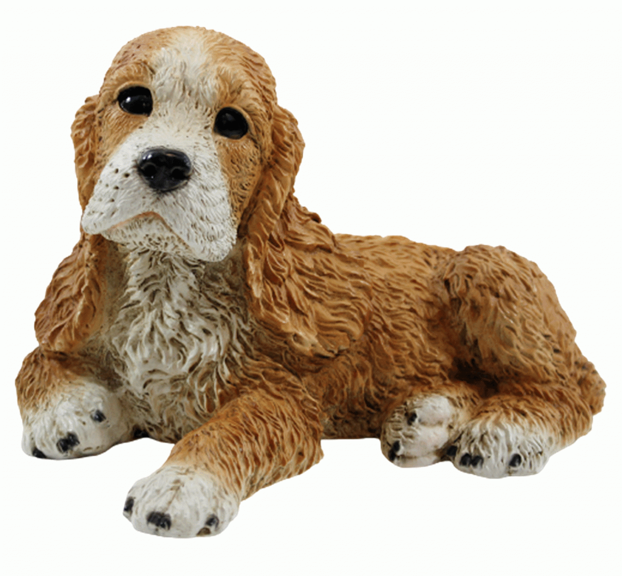 Dekofigur Hund Cocker Spaniel Welpe Hundefigur liegend Kollektion Castagna aus Resin H 16 cm von Castagna