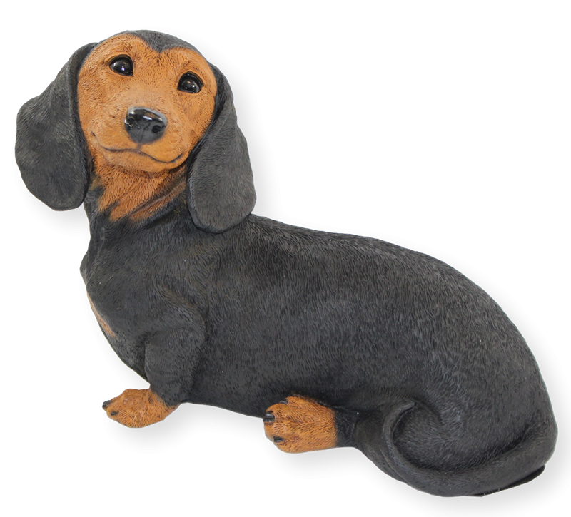 Dekofigur Hund Dackel Dachshund Welpe Hundefigur sitzend Kollektion Castagna aus Resin H 20 cm von Castagna