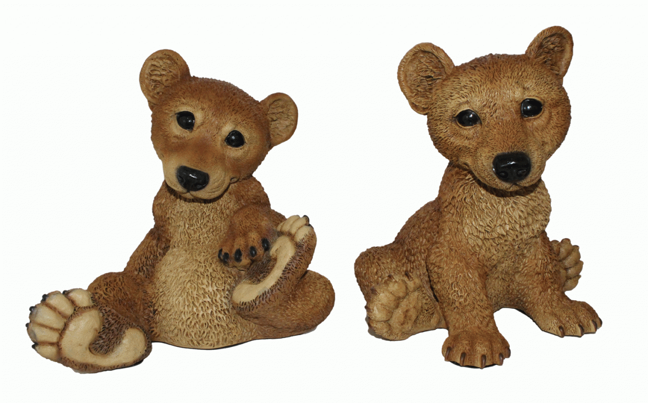 Dekofigur Sammler Tierfigur Bärfigur junge Bären 2-er Satz Kollektion Castagna aus Resin H 21-22 cm von Castagna