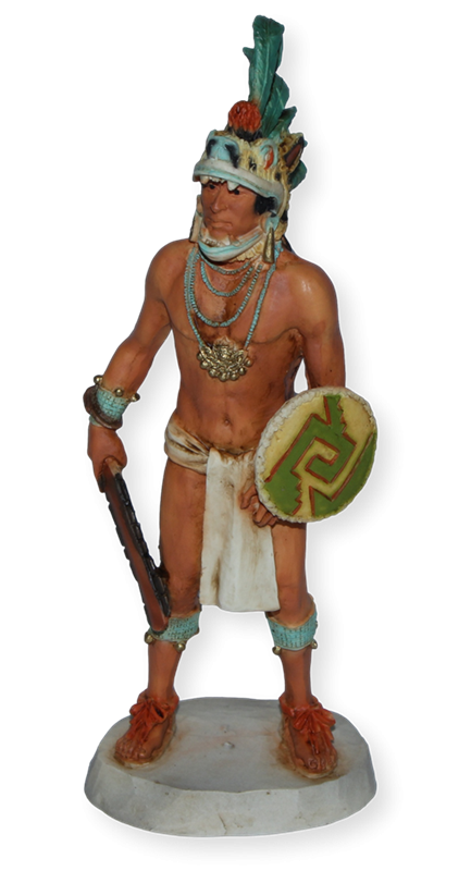 Indianerfigur Cuauhtémoc H 18,5 cm aztekischer Herrscher von Tenochtitlán Native American Castagna von Castagna