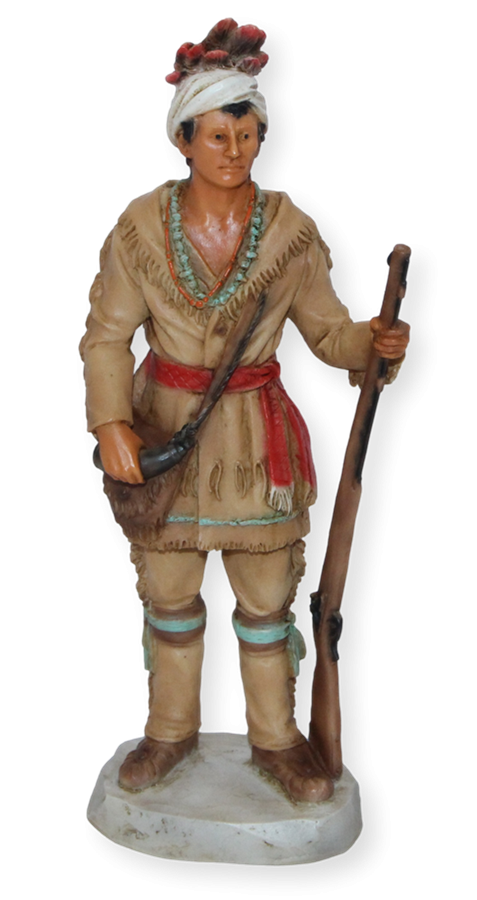 Indianerfigur Häuptling Tahchee H 17 cm stehend mit Tasche und Gewehr in Hand Native American Indianerfigur Häuptling Tahchee H 17 cm stehend mit Tasche und Gewehr in Hand Native American von Castagna