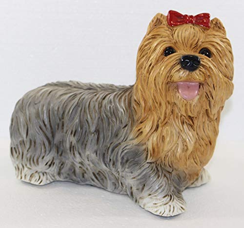 Castagna Kollektion Deko Figur Hund Yorkshire Terrier Welpe Hundefigur stehend aus Resin Höhe 20 cm von Castagna