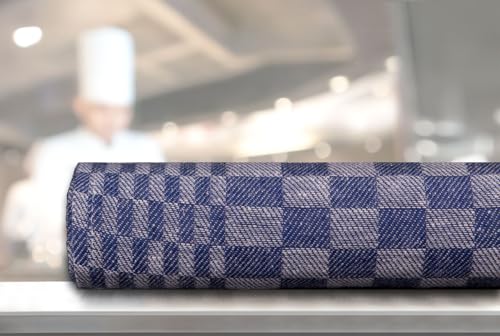 Castejo 8-er Pack Grubentücher/Geschirrtücher/Putztücher/Halbleinen 50x100 cm 55% Leinen45% Baumwolle (blau) von Castejo