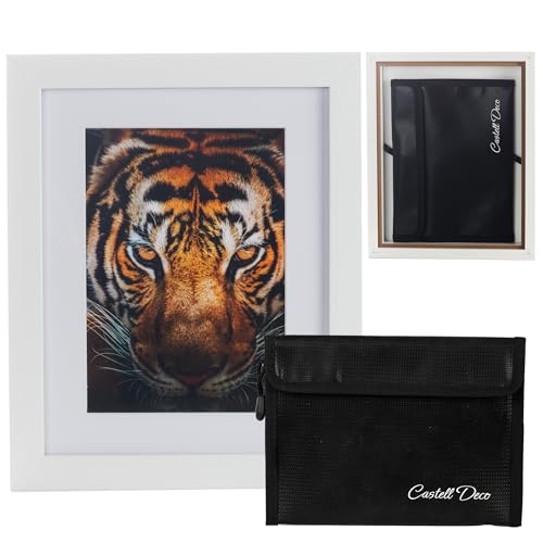 Castell Deco - Safe in Form eines Fotorahmens, getarnt, 13 x 18 cm, Geheimversteck in Form eines Fotohalters, Spardose, Safe für Dokumente und Pässe, Weiß Castell Deco - Safe in Form eines Fotorahmens, getarnt, 13 x 18 cm, Geheimversteck in Form eines Fotohalters, Spardose, Safe für Dokumente und Pässe, Weiß von Castell Deco