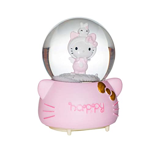 Castell Deco - Schneekugel, Glasballon, Licht und Musik - Hello Kitty, innovativ, dekorativ, Geschenk für Mädchen, Musikbox, LED-Nachtlicht, mehr als 7 verschiedene Melodien. von Castell Deco
