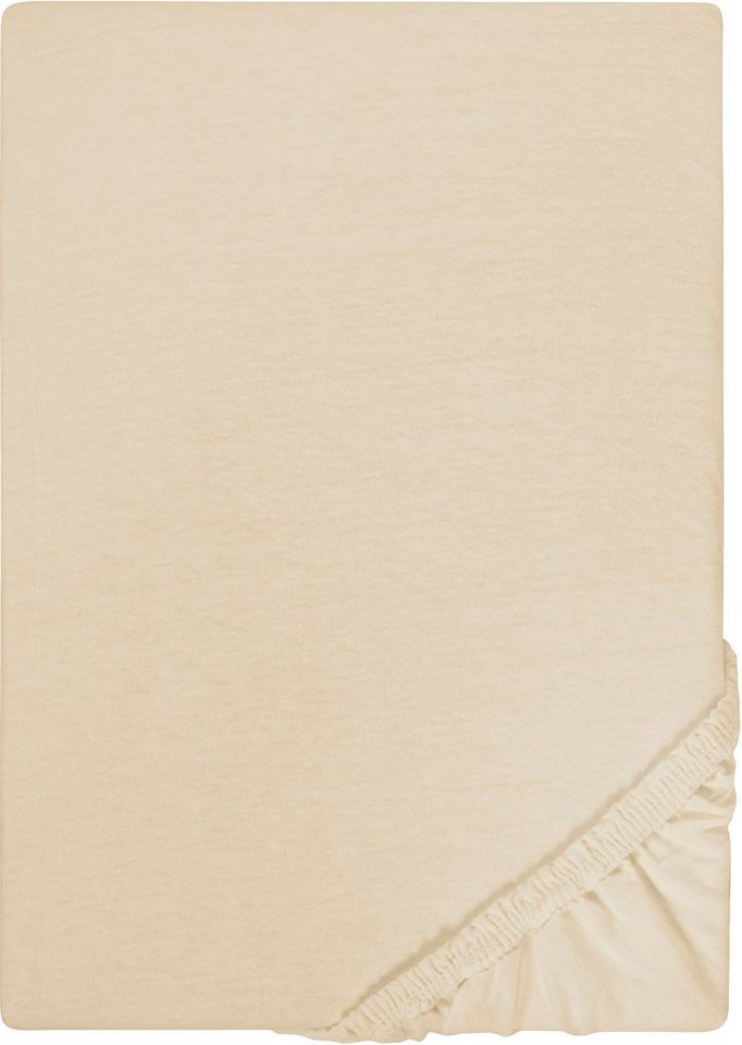 Spannbettlaken Jersey in Gr. 90x200, 140x200 oder 180x200 cm, Castell - Markenbettwäsche, Jersey, Gummizug: rundum, (1 Stück), aus Baumwolle, für Matratzen bis 22 cm Höhe, Bettlaken, Spannbetttuch von Castell - Markenbettwäsche