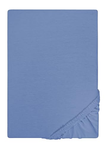 Traumhaft Schlafen - Castell - Markenbettwäsche 0077113 Spannbetttuch Jersey Stretch (Matratzenhöhe max. 22 cm) 1x 180x200 cm - 200x200 cm, blau von Traumhaft schlafen - Castell - Markenbettwäsche