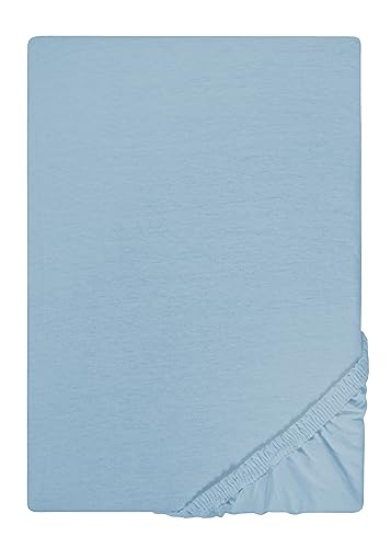 Traumhaft Schlafen - Castell - Markenbettwäsche 0077113 Spannbetttuch Jersey Stretch (Matratzenhöhe max. 22 cm) 1x 140x200 cm - 160x200 cm, bläulich von Traumhaft schlafen - Castell - Markenbettwäsche