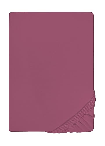 Traumhaft Schlafen - Castell - Markenbettwäsche 0077113 Spannbetttuch Jersey Stretch (Matratzenhöhe max. 22 cm) 1x 140x200 cm - 160x200 cm, brombeer von Traumhaft schlafen - Castell - Markenbettwäsche