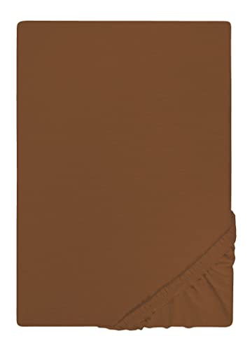 Traumhaft Schlafen - Castell - Markenbettwäsche 0077113 Spannbetttuch Jersey Stretch (Matratzenhöhe max. 22 cm) 1x 140x200 cm - 160x200 cm, Chocolate von Traumhaft schlafen - Castell - Markenbettwäsche