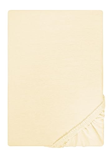 Traumhaft Schlafen - Castell - Markenbettwäsche 0077113 Spannbetttuch Jersey Stretch (Matratzenhöhe max. 22 cm) 1x 180x200 cm - 200x200 cm, gelb von Traumhaft schlafen - Castell - Markenbettwäsche