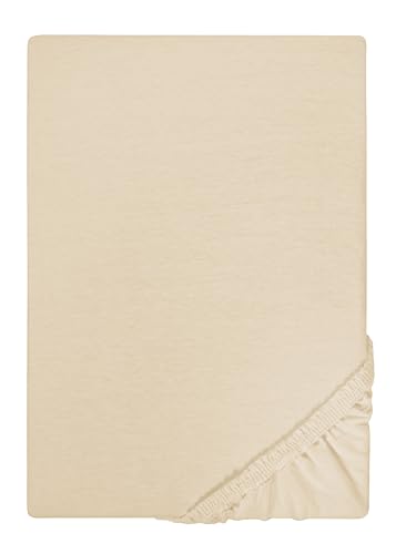 Traumhaft Schlafen - Castell - Markenbettwäsche 0077113 Spannbetttuch Jersey Stretch (Matratzenhöhe max. 22 cm) 1x 180x200 cm - 200x200 cm, kitt von biberna