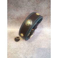 Gepolstertes Hundehalsband, Jeweled Edelstein Türkis Designer Luxus Für Hunde Gepolstertes Hundehalsband, Jeweled Edelstein Türkis Designer Luxus Für Hunde von CastellarCollars