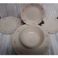 Corelle Corning Ware 6 Stück Teller Set Speiseteller Brot Butterteller Schüssel von CastlePawsDesigns