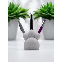 Pfote Stifthalter Katze - 3D Gedruckter Schreibtisch Organizer | Katzen Deko Geschenk Für Tierfreunde Cute Cat Paw Pen Holder von Castlux