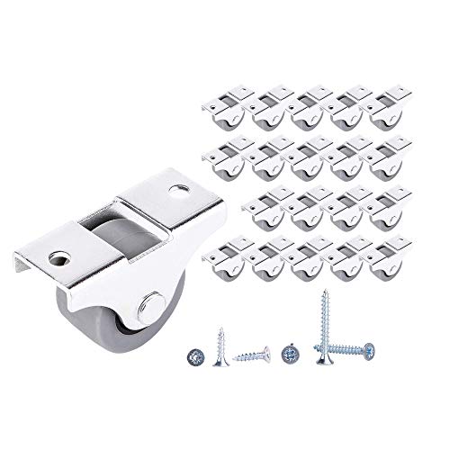 (Packung mit 20) 25mm Räder soft motion Gummiwalzen Rollen Rollen Rollen mit Metallplatte mit Schrauben Möbel kleiner Satz (20, ⌀25mm / 20kg) (Packung mit 20) 25mm Räder soft motion Gummiwalzen Rollen Rollen Rollen mit Metallplatte mit Schrauben Möbel kleiner Satz (20, ⌀25mm / 20kg) von Castors