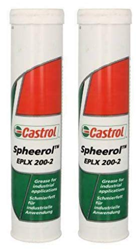 Castrol Spheerol EPLX 200-2 NLGI2 Gleit- oder Rollenlager-Fettkartusche, 400 g, 2 Stück von Castrol