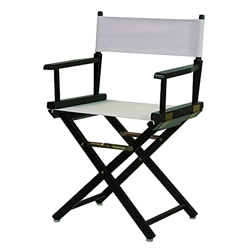 Casual Home Schwarzer Rahmen/weiße Leinwand Regie-Stühle, 45,7 cm, Holz, 18"-Classic Height von Casual Home