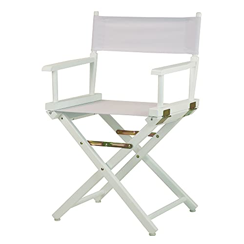 Casual Home Weißer Rahmen/weiße Leinwand Regie-Stühle, 45,7 cm, Holz, 18"-Classic Height von Casual Home