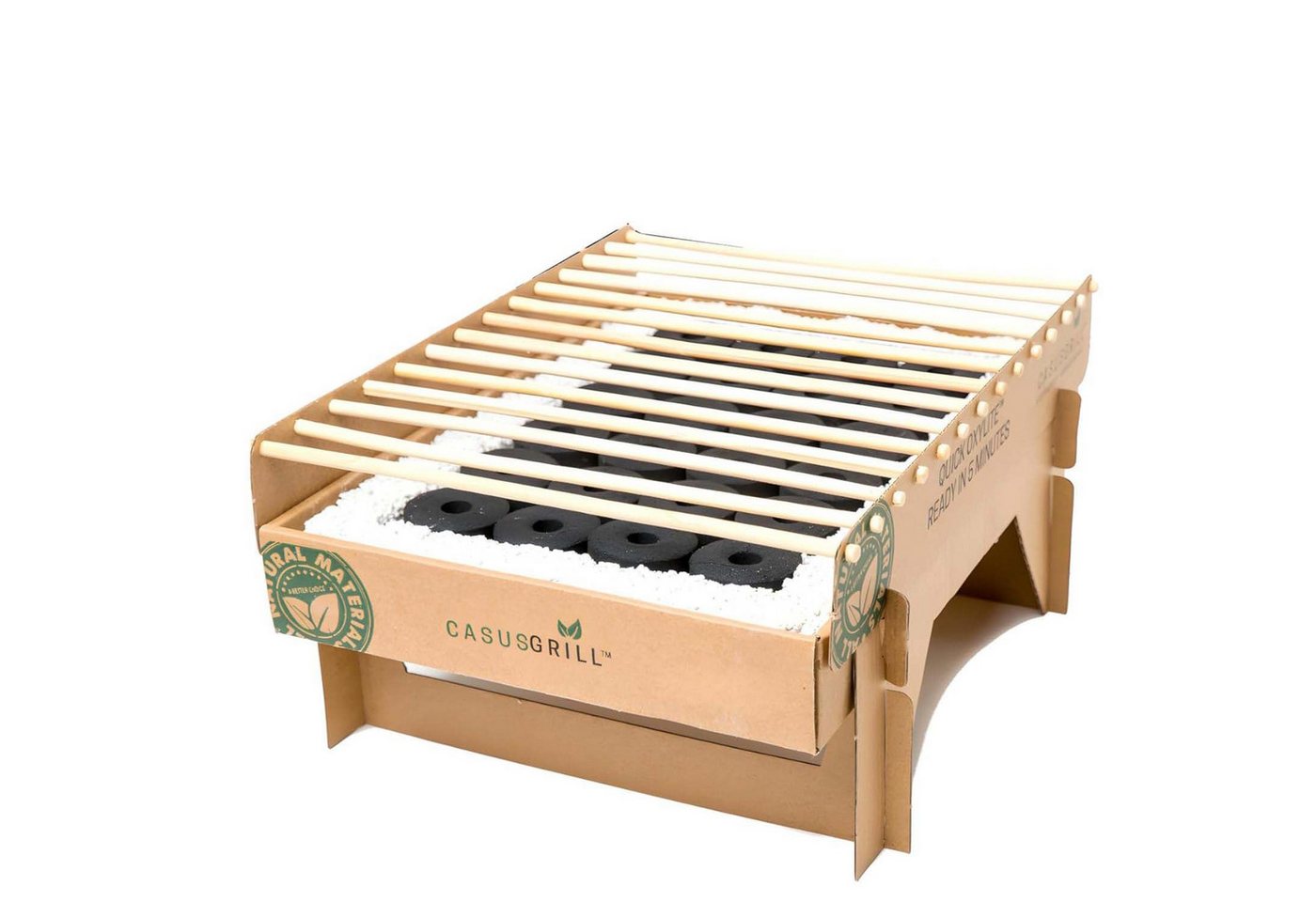Casusgrill Holzkohlegrill Einweg-Grill biologisch abbaubar Mini-Grill ökologisch Einweggrill Casusgrill Holzkohlegrill Einweg-Grill biologisch abbaubar Mini-Grill ökologisch Einweggrill von Casusgrill