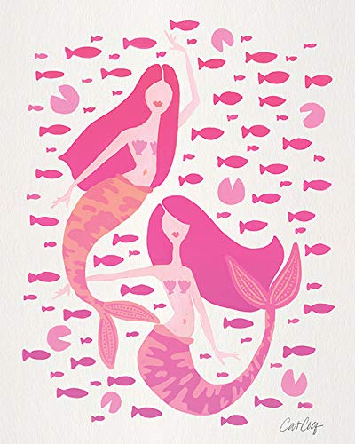 Cat Coquillette Mermaids 40 x 50cm Canvas Print Leinwanddruck, Mehrfarbig, 40 x 50 cm von Cat Coquillette