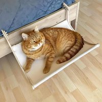 Handgefertigte Nachttischkatze Hängematte Moderne Hölzerne Katzenbettstange von CatDogHammoks