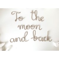 Zum Mond Und Zurück Zeichen Für Kinderzimmer Wand - Draht Wort Baby Geschenk von CatKemble