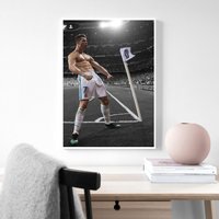 Cristiano Ronaldo Poster, Fußball Bauch Muskeln, Raumdekoration Home Dekoration Kunst Poster Rahmenlos von CatKittyStore